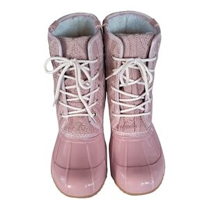 JustFab Pink Boots - Loletta Blush